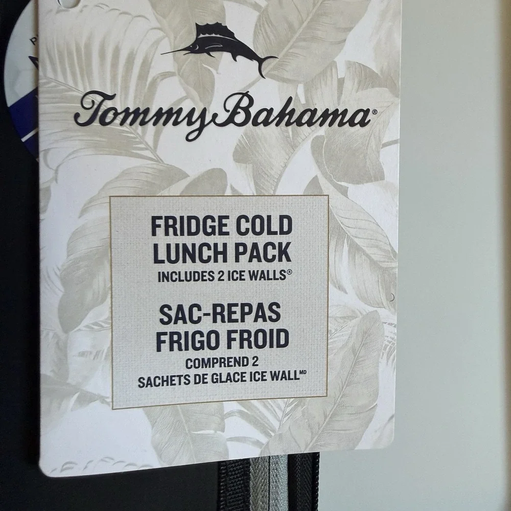 Tommy Bahama Expandable 5-Layer Lunch Pack Cooler, Zip Bag 2-Ice Wall Black Box